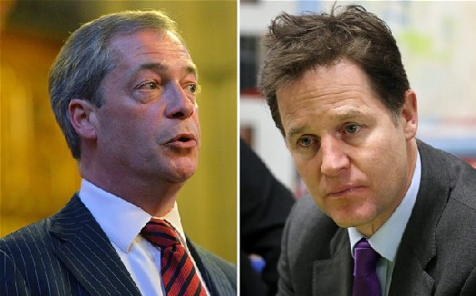 The Big Match: Clegg versus Farage: BBC 2 2nd April 2014.