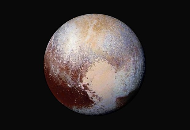 Weather on Pluto: Hazier than expected. Flowing ice covering the surface.
