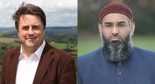Nicholas John Griffin and Anjem Choudary: Two supporters of Open Door Immigration.