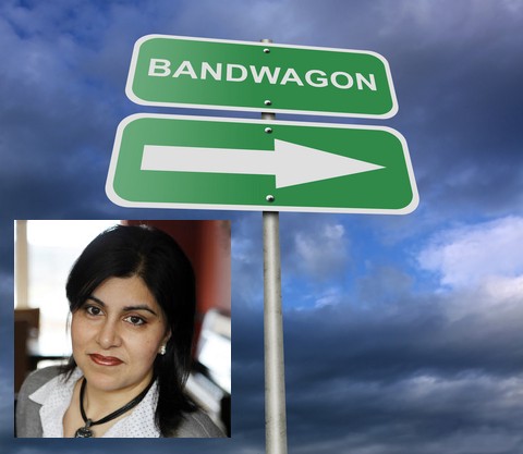 Baroness Warsi: Jumping on the bandwagon. But from where?